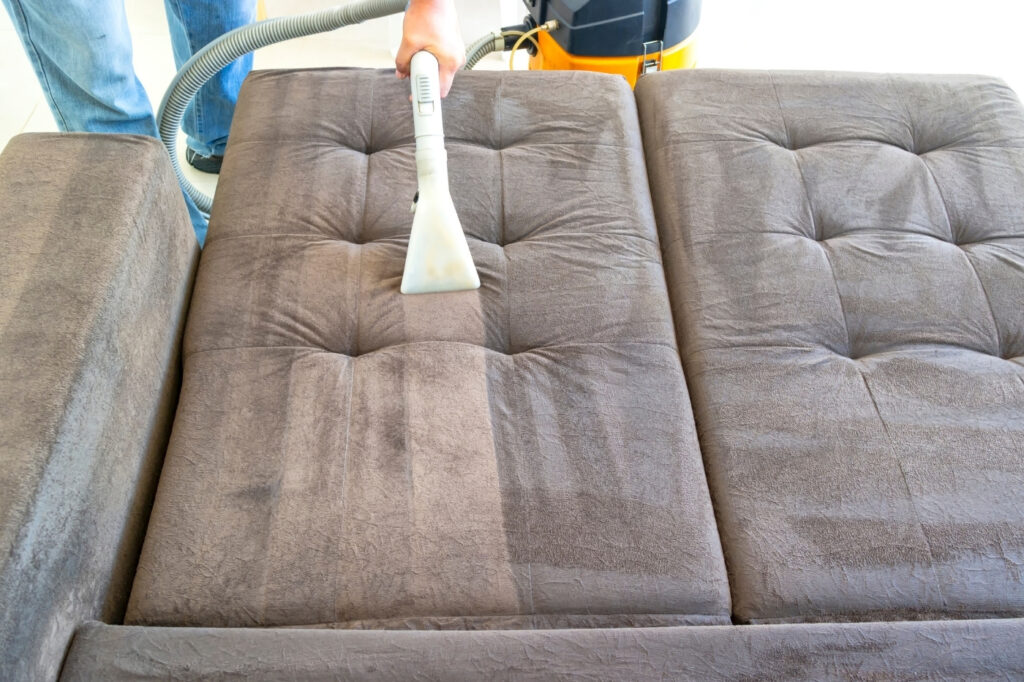 Limpeza Profissional A Seco De Sofa Com Extratora