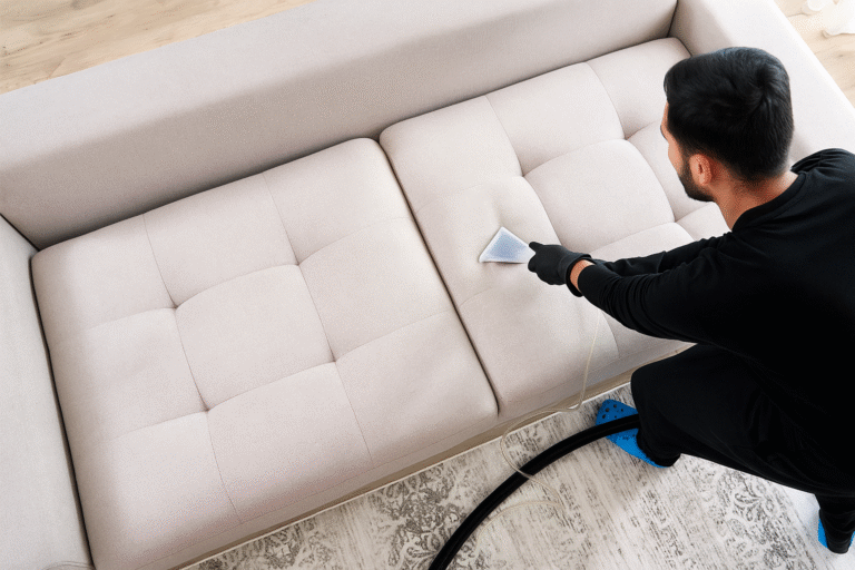 Limpeza Sofa Linho Claro Belem