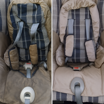Antes E Depois Da Limpeza De Uma Cadeirinha De Bebe